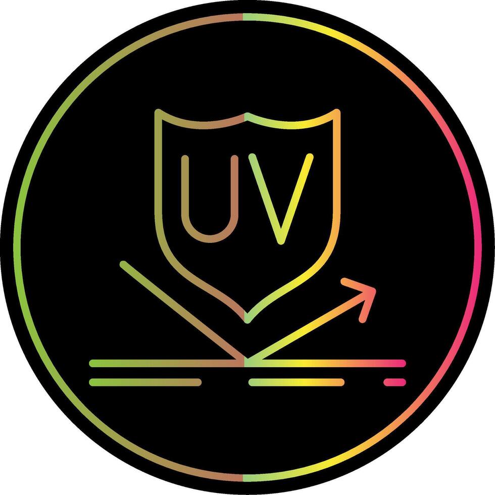UV Protection Line Gradient Due Color Icon Design vector