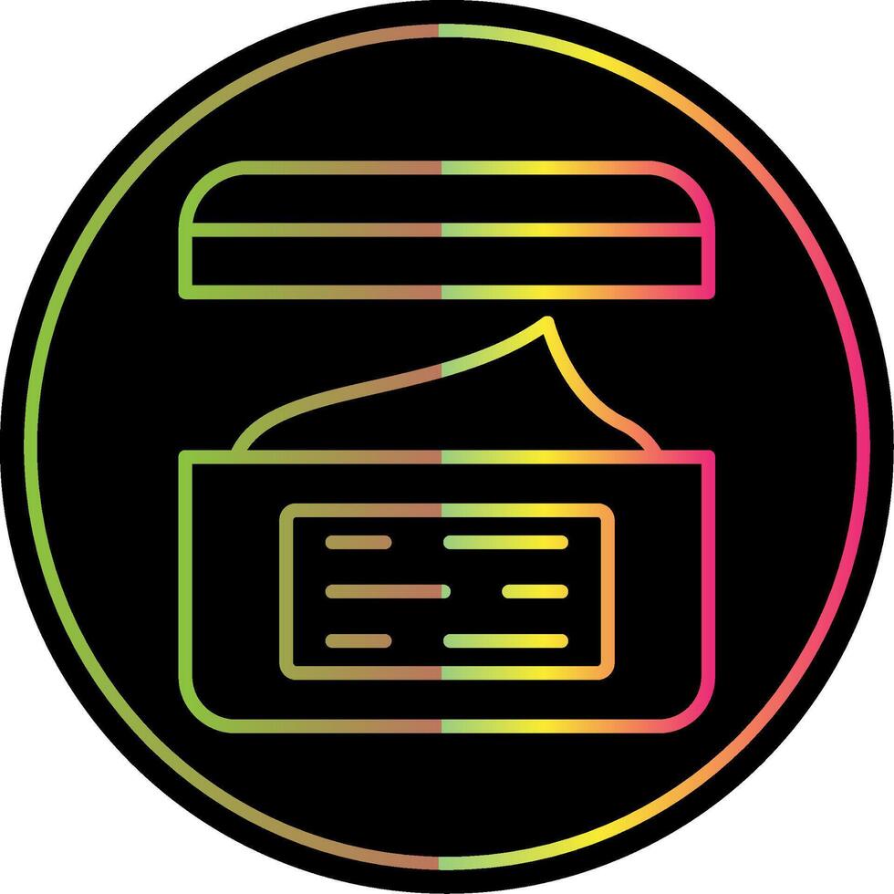 Body Cream Line Gradient Due Color Icon Design vector