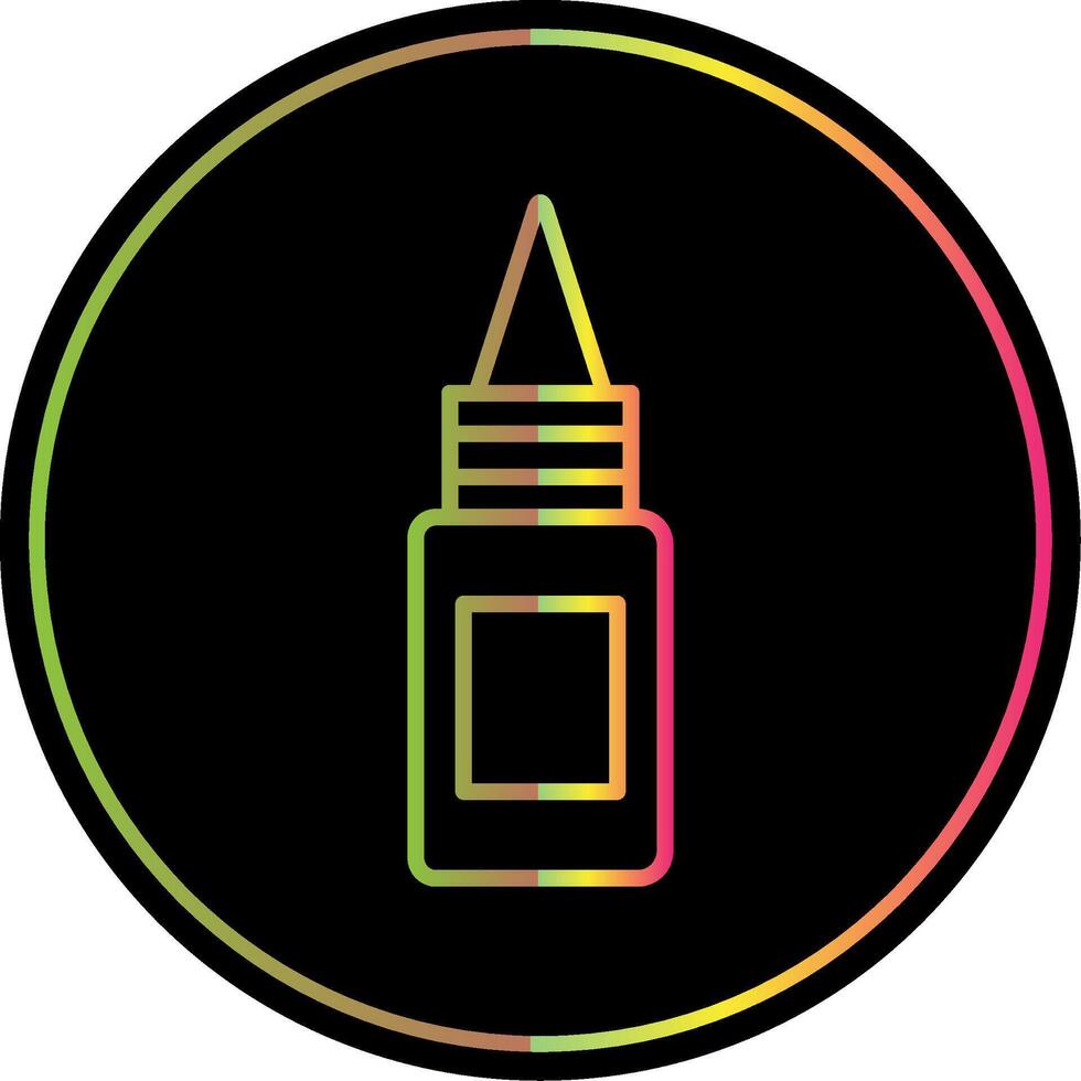 Bottle Line Gradient Due Color Icon Design vector