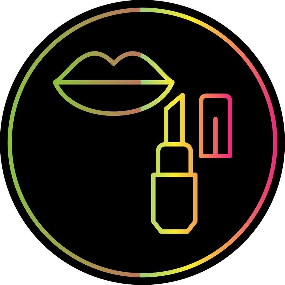 Lip Balm Line Gradient Due Color Icon Design vector
