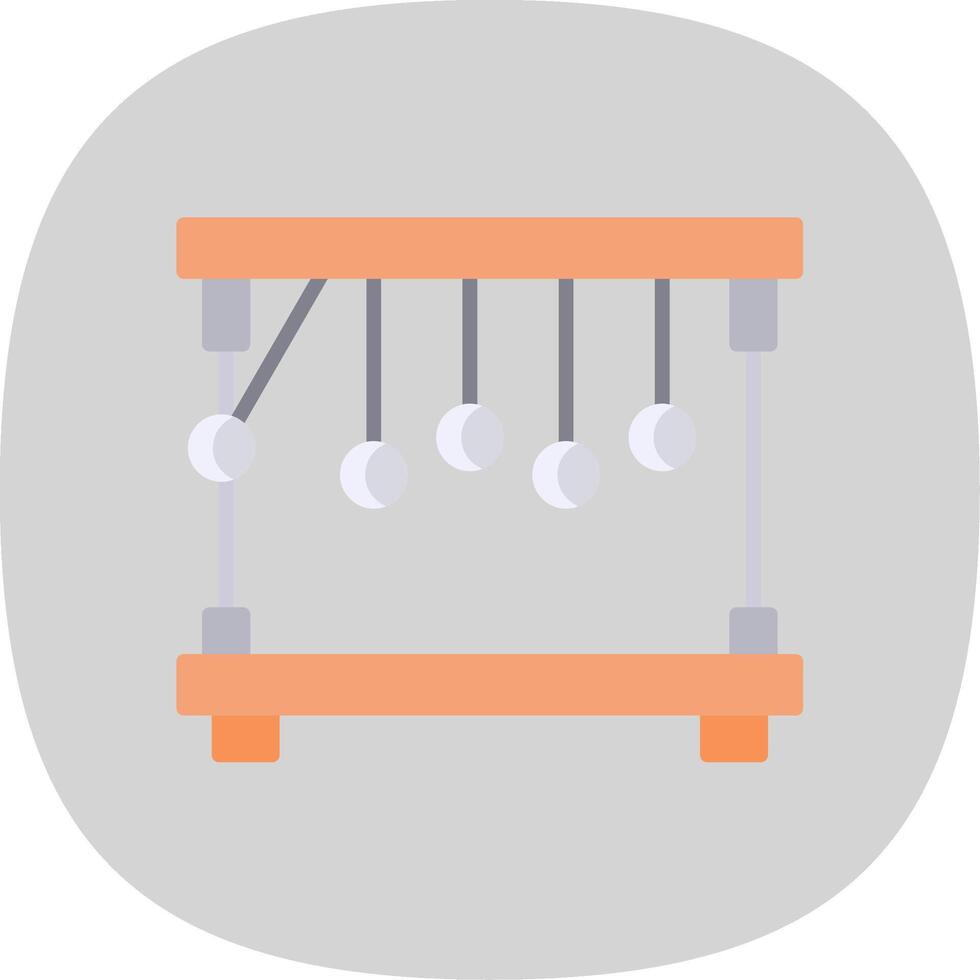 Pendulum Flat Curve Icon Design vector