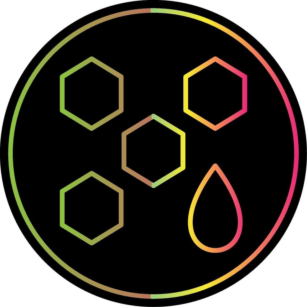 Honey Line Gradient Due Color Icon Design vector