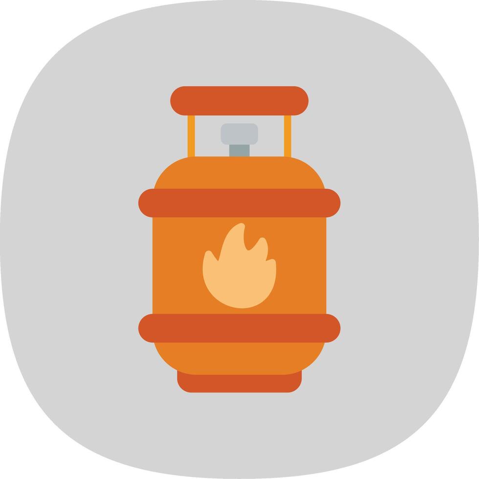 Gas Flat Curve Icon Design vector