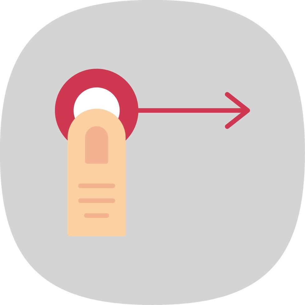 Tap Drag Flat Curve Icon Design vector