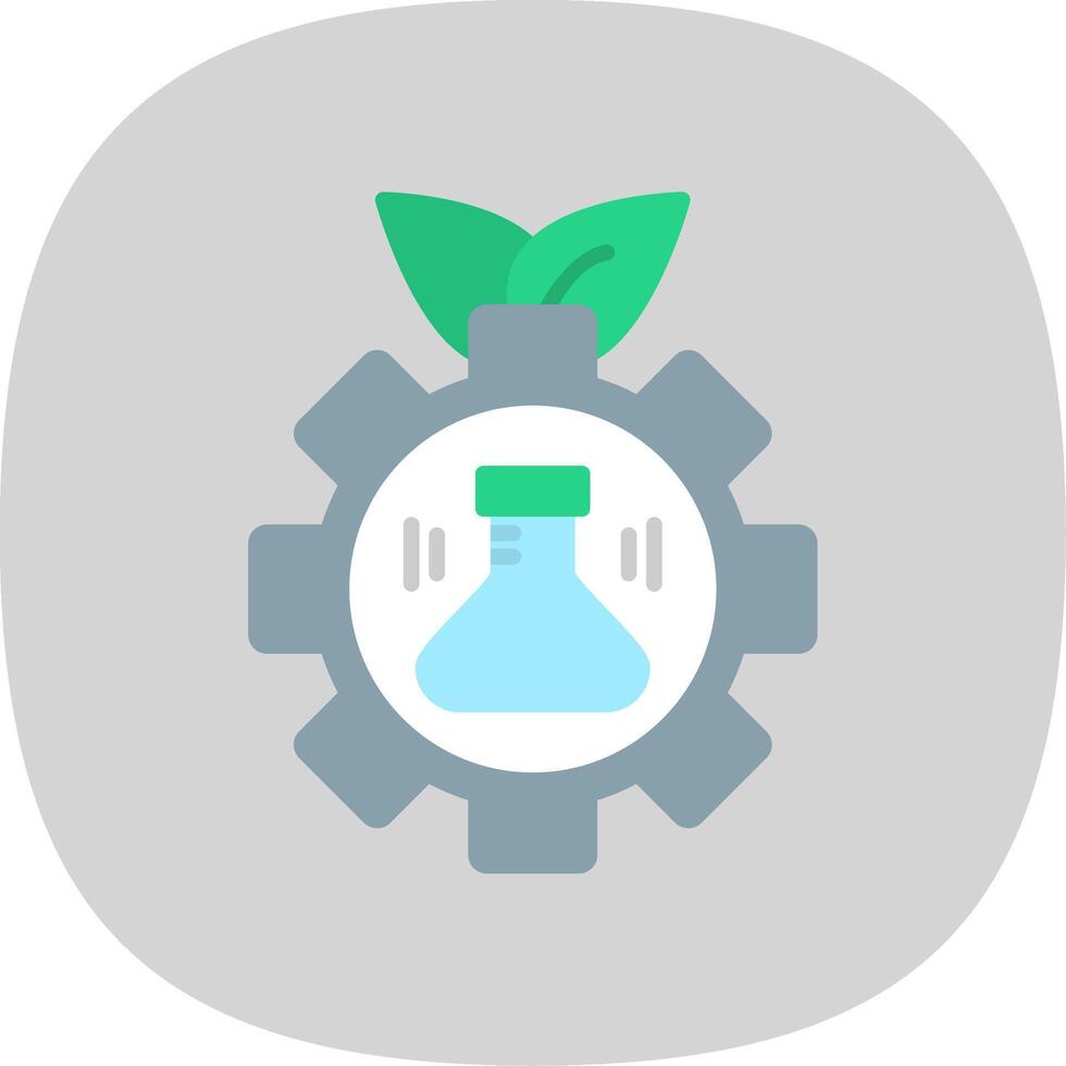 Bioengineering Flat Curve Icon Design vector