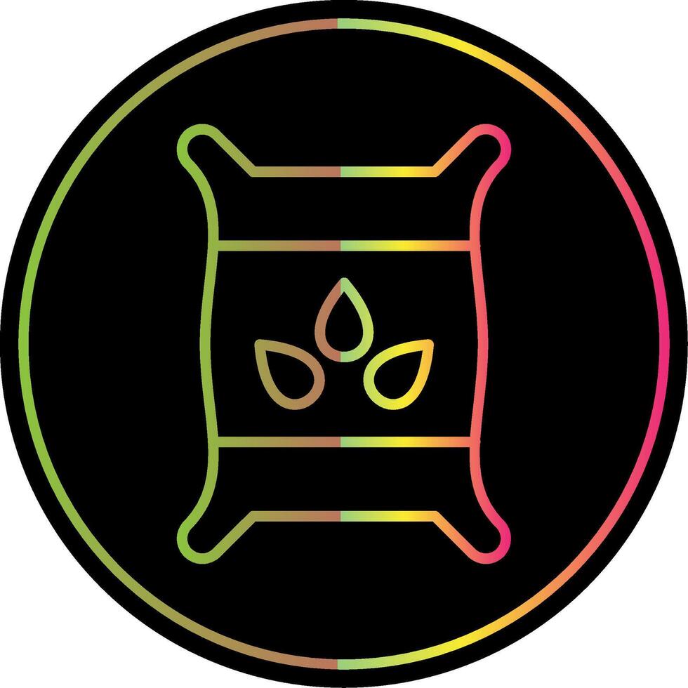 Seed Bag Line Gradient Due Color Icon Design vector