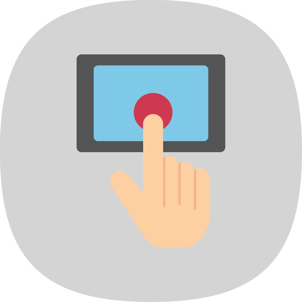 Tablet Flat Curve Icon Design vector