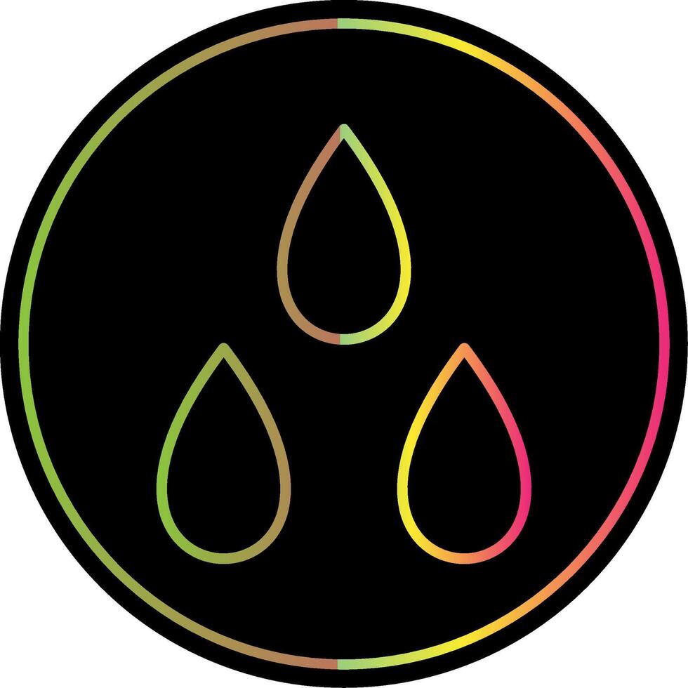 Water Drop Line Gradient Due Color Icon Design vector