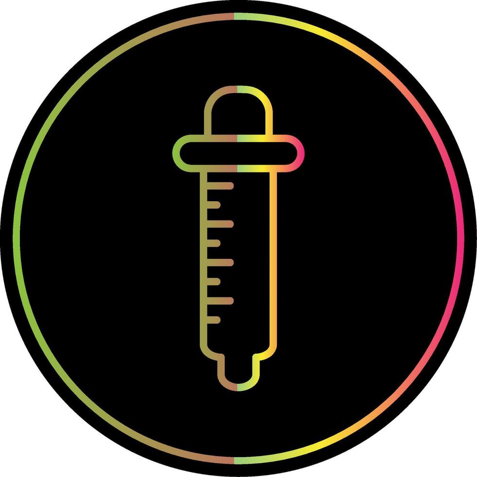 Pipette Line Gradient Due Color Icon Design vector
