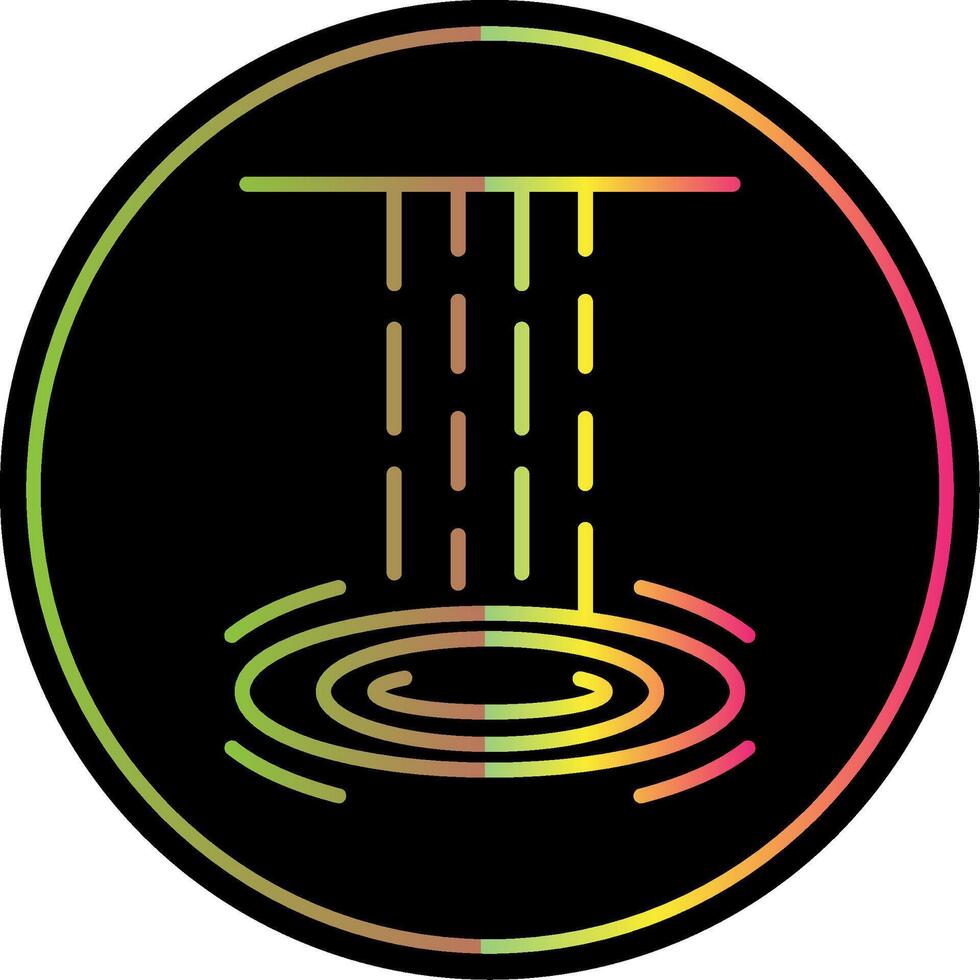 Waterfall Line Gradient Due Color Icon Design vector
