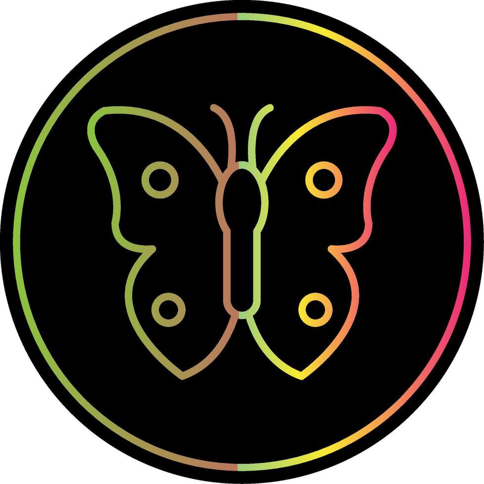 Butterfly Line Gradient Due Color Icon Design vector