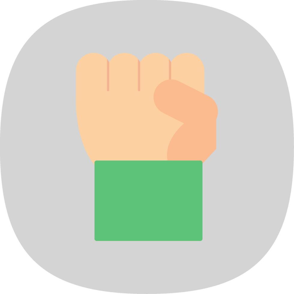 Fist Flat Curve Icon Design vector