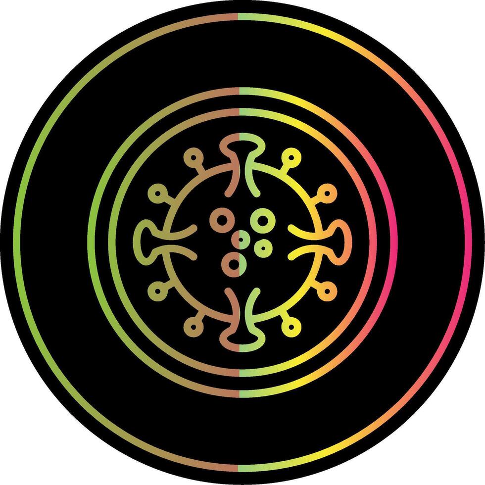 Virus Line Gradient Due Color Icon Design vector