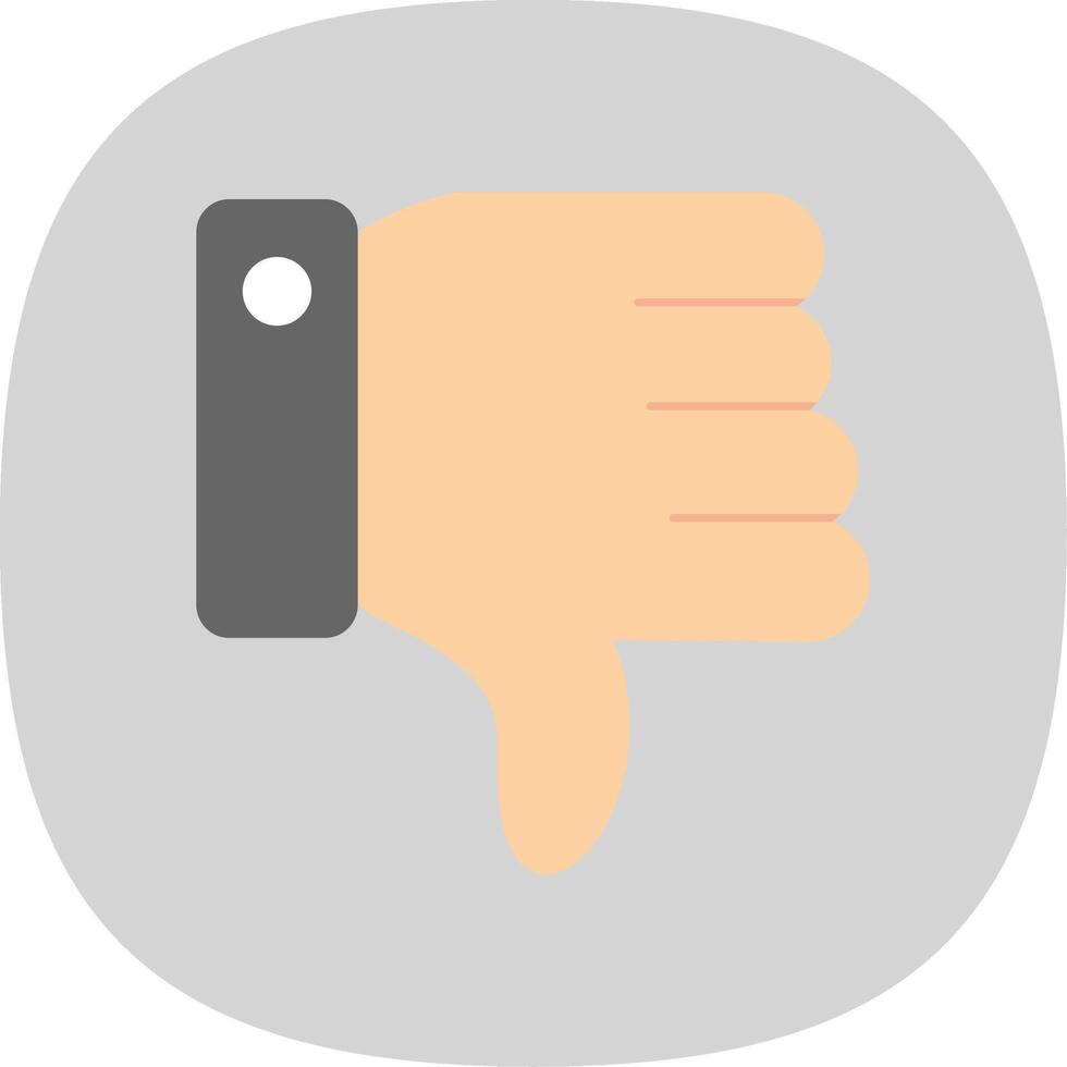 Dislike Flat Curve Icon Design vector