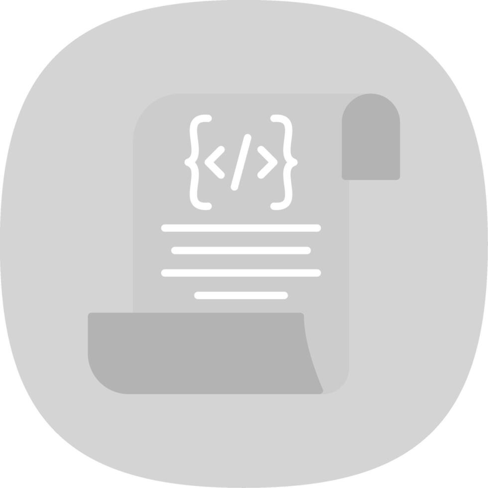 Script Flat Curve Icon Design vector