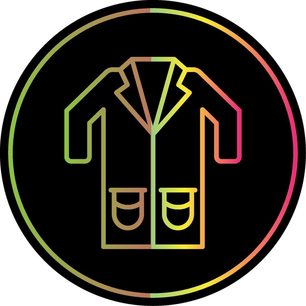 Lab Coat Line Gradient Due Color Icon Design vector