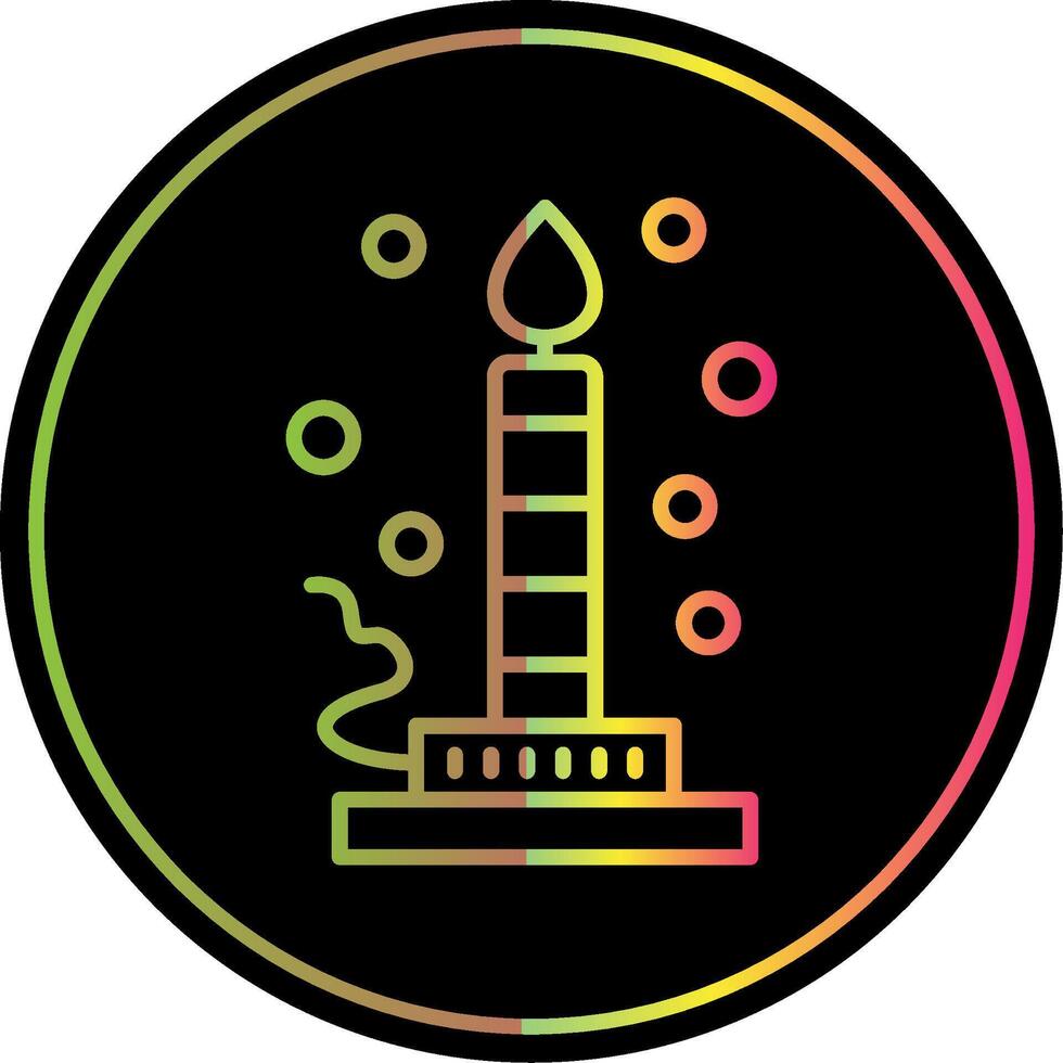 Bunsen Burner Line Gradient Due Color Icon Design vector