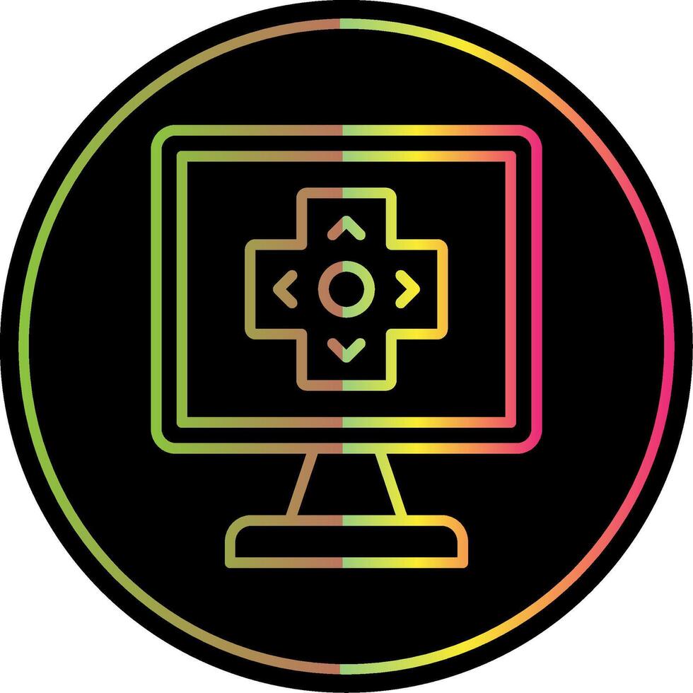 Gaming Line Gradient Due Color Icon Design vector