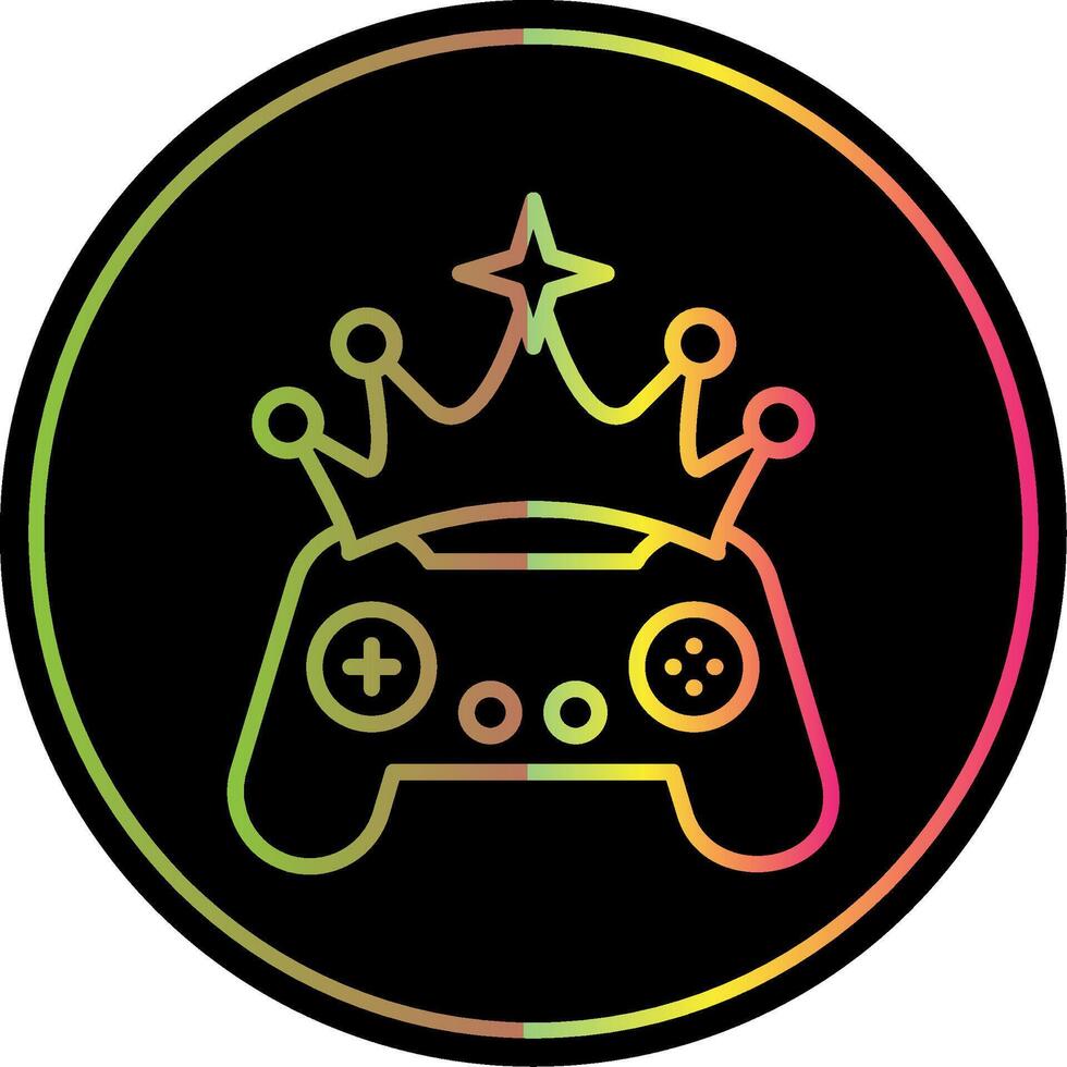 Crown Line Gradient Due Color Icon Design vector
