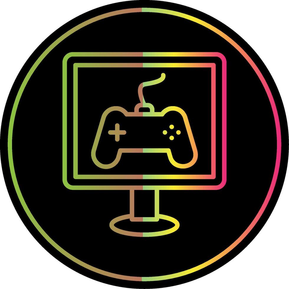 Gaming Line Gradient Due Color Icon Design vector