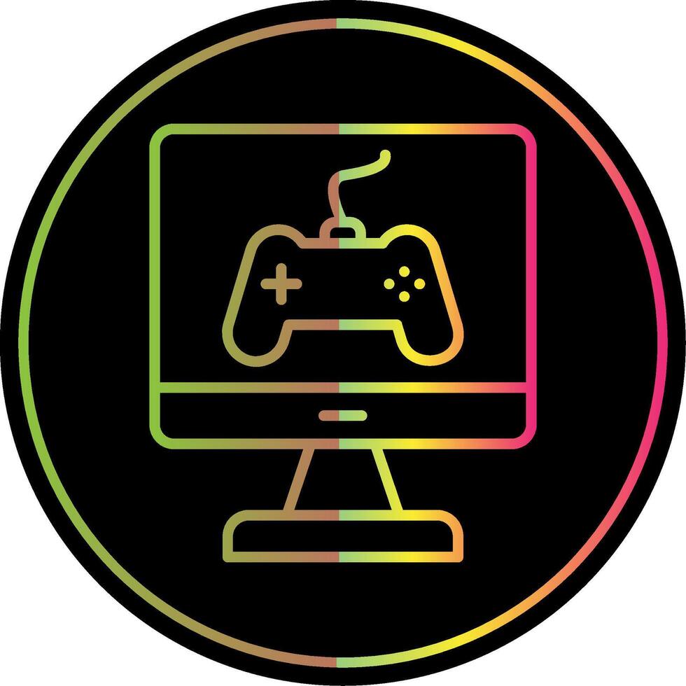 Game Line Gradient Due Color Icon Design vector