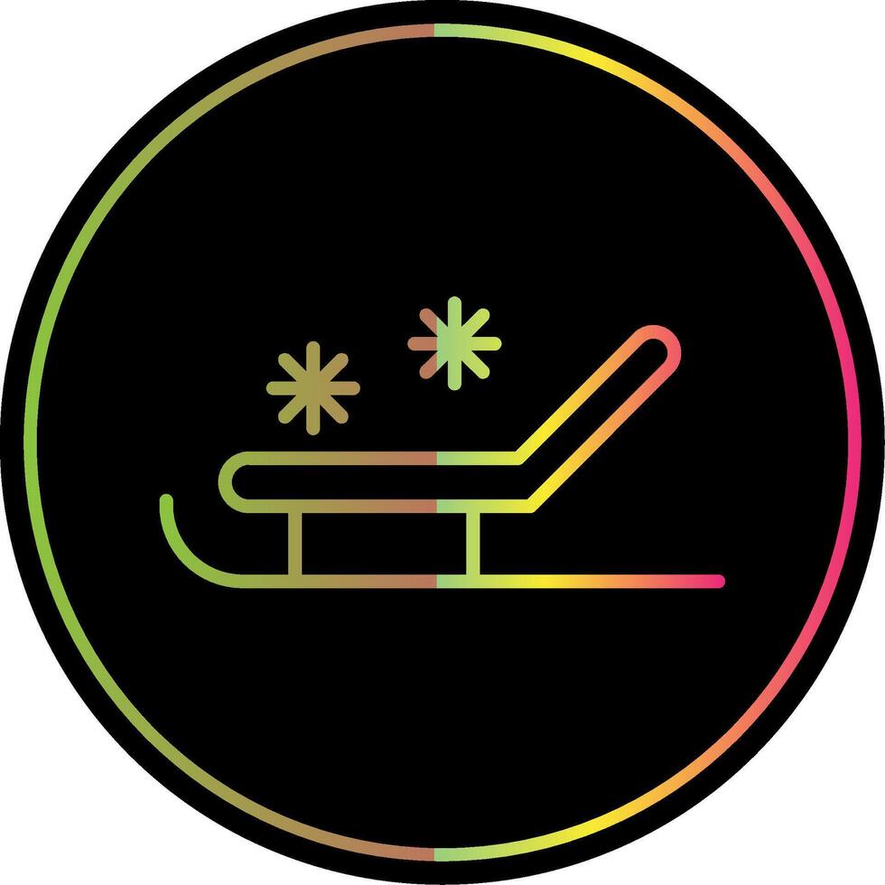 Sled Line Gradient Due Color Icon Design vector