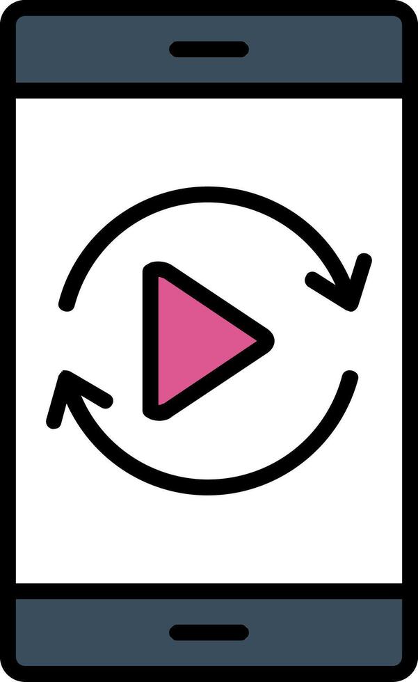 Sync Line Filled Icon vector