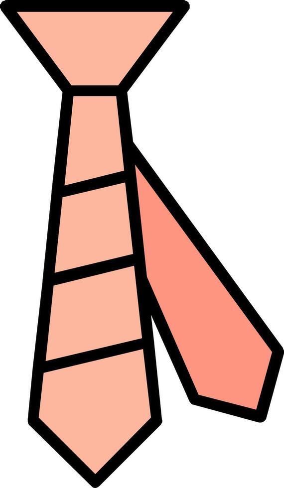 Tie Line Filled Icon vector