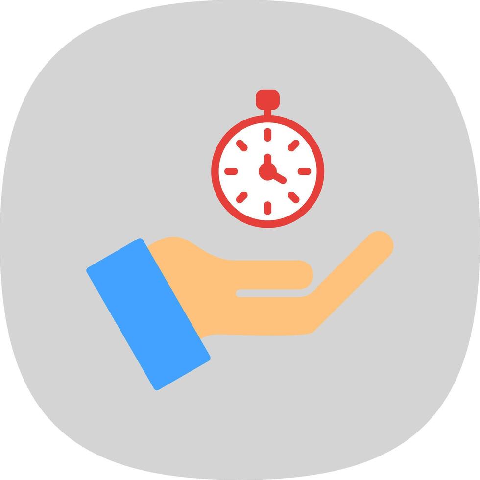 Time Flat Curve Icon Design vector
