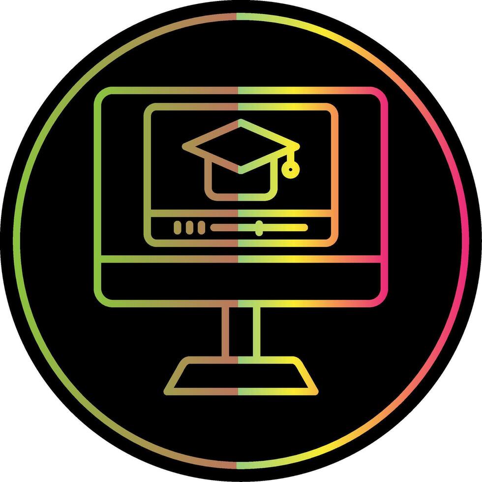 Educational Line Gradient Due Color Icon Design vector