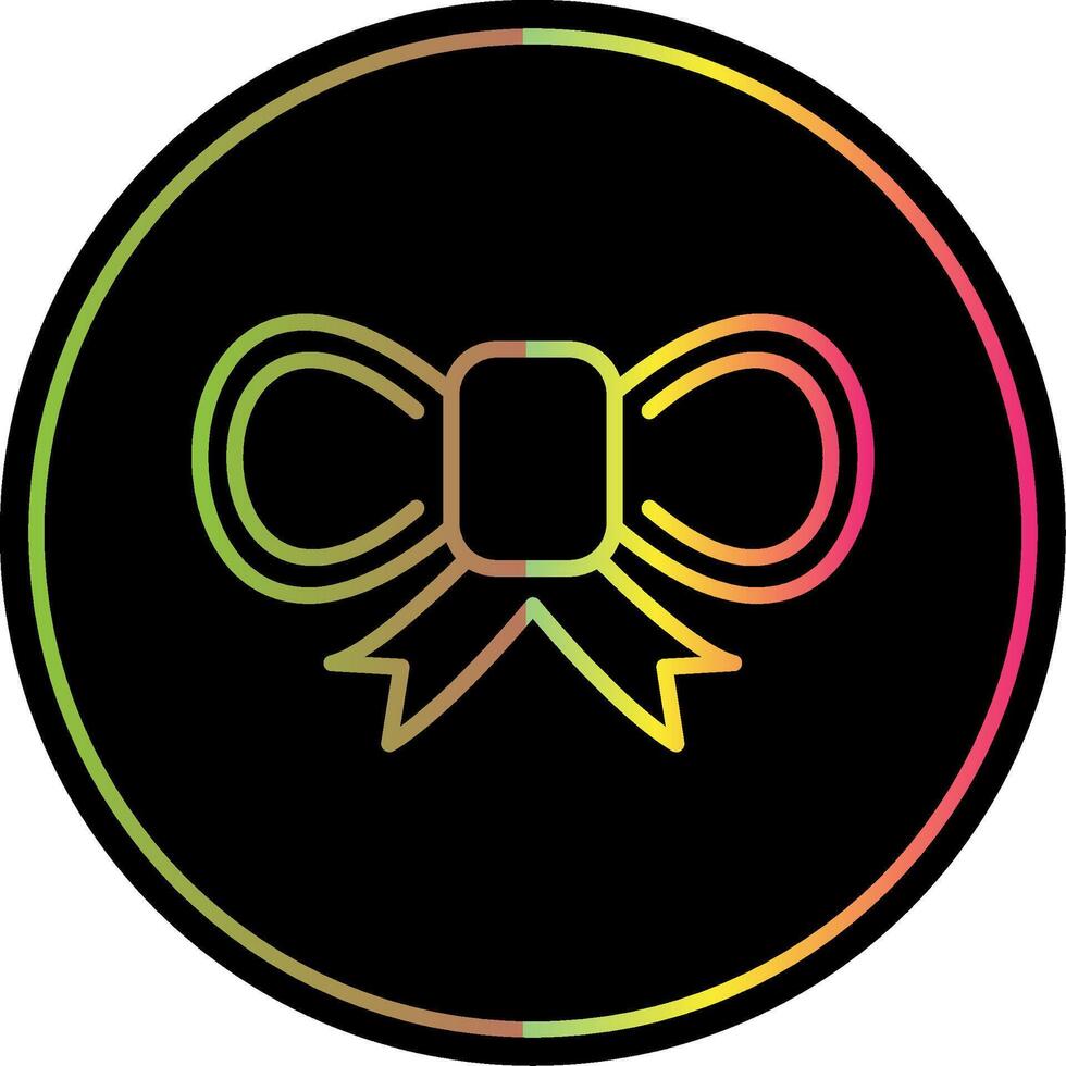 Bow Line Gradient Due Color Icon Design vector
