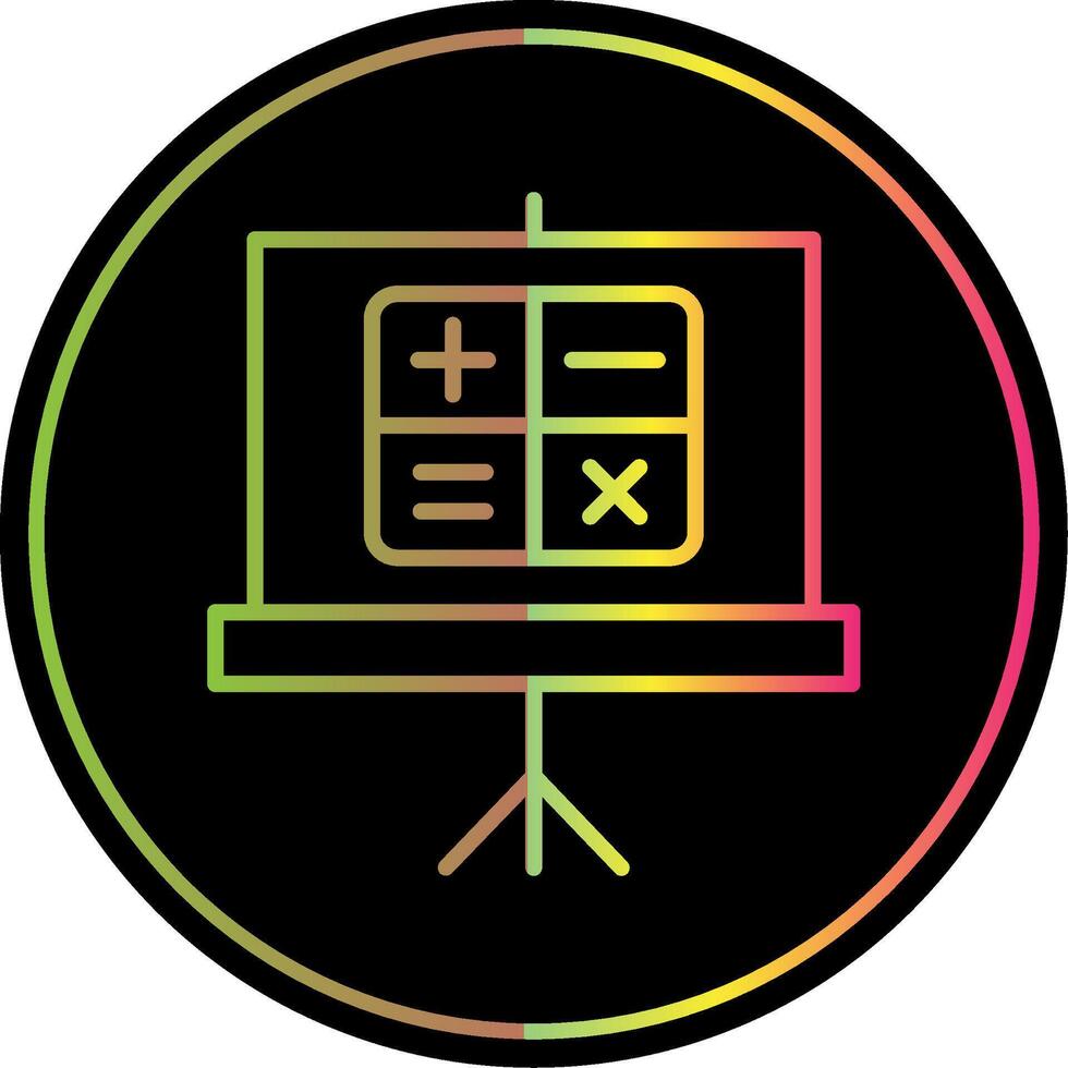 Maths Line Gradient Due Color Icon Design vector