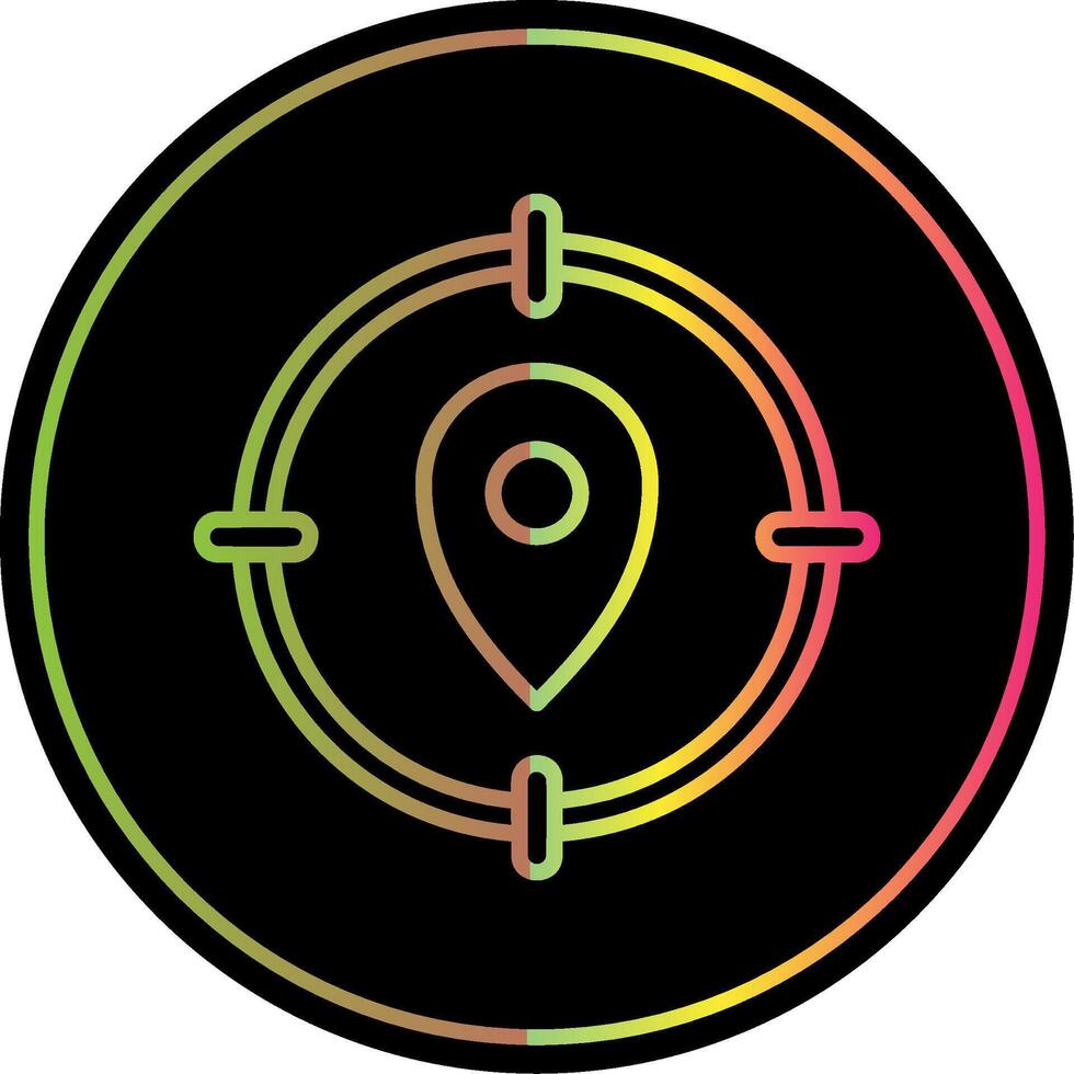 Target Line Gradient Due Color Icon Design vector