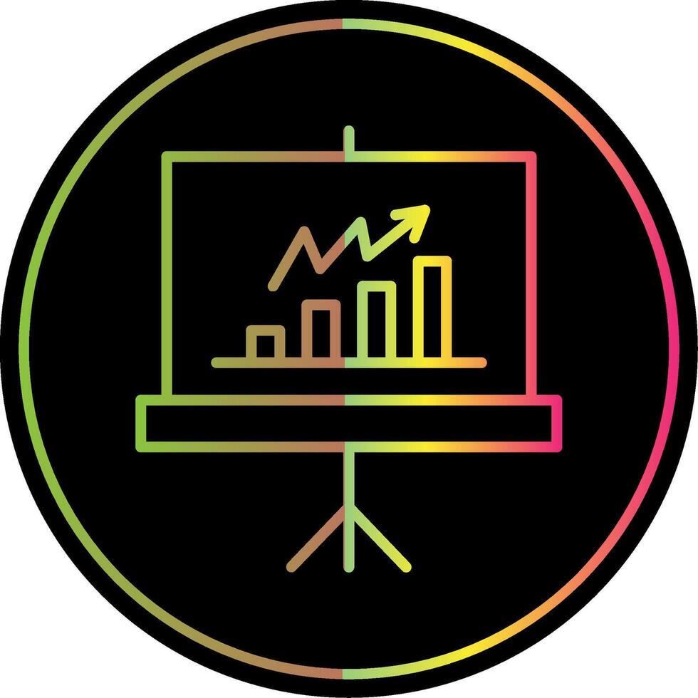 Training Line Gradient Due Color Icon Design vector