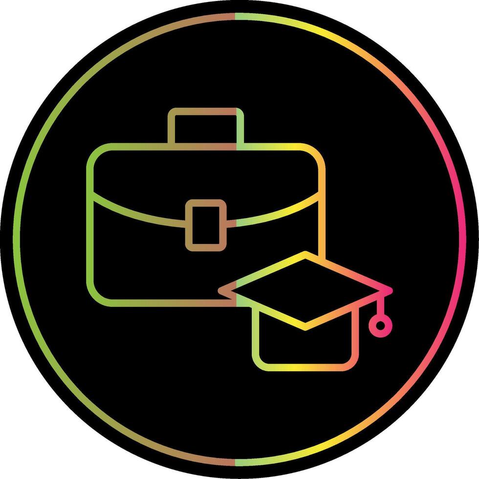 Apprentice Line Gradient Due Color Icon Design vector
