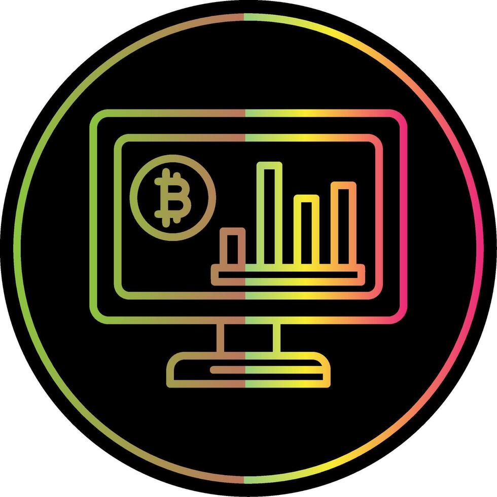 Stock Market Line Gradient Due Color Icon Design vector