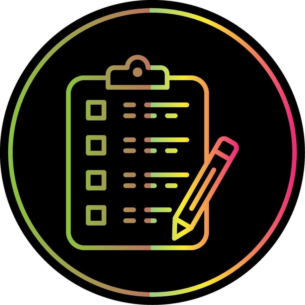 Writing Line Gradient Due Color Icon Design vector