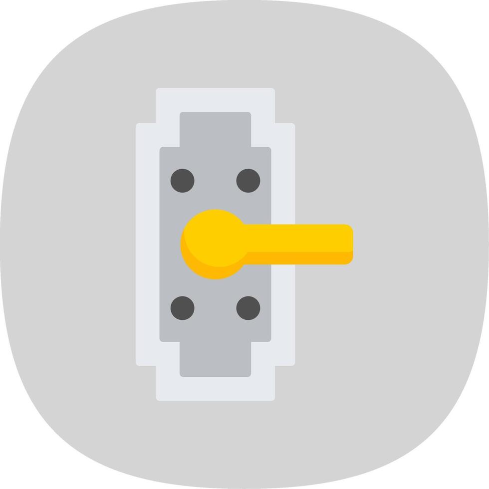 Door Handle Flat Curve Icon Design vector