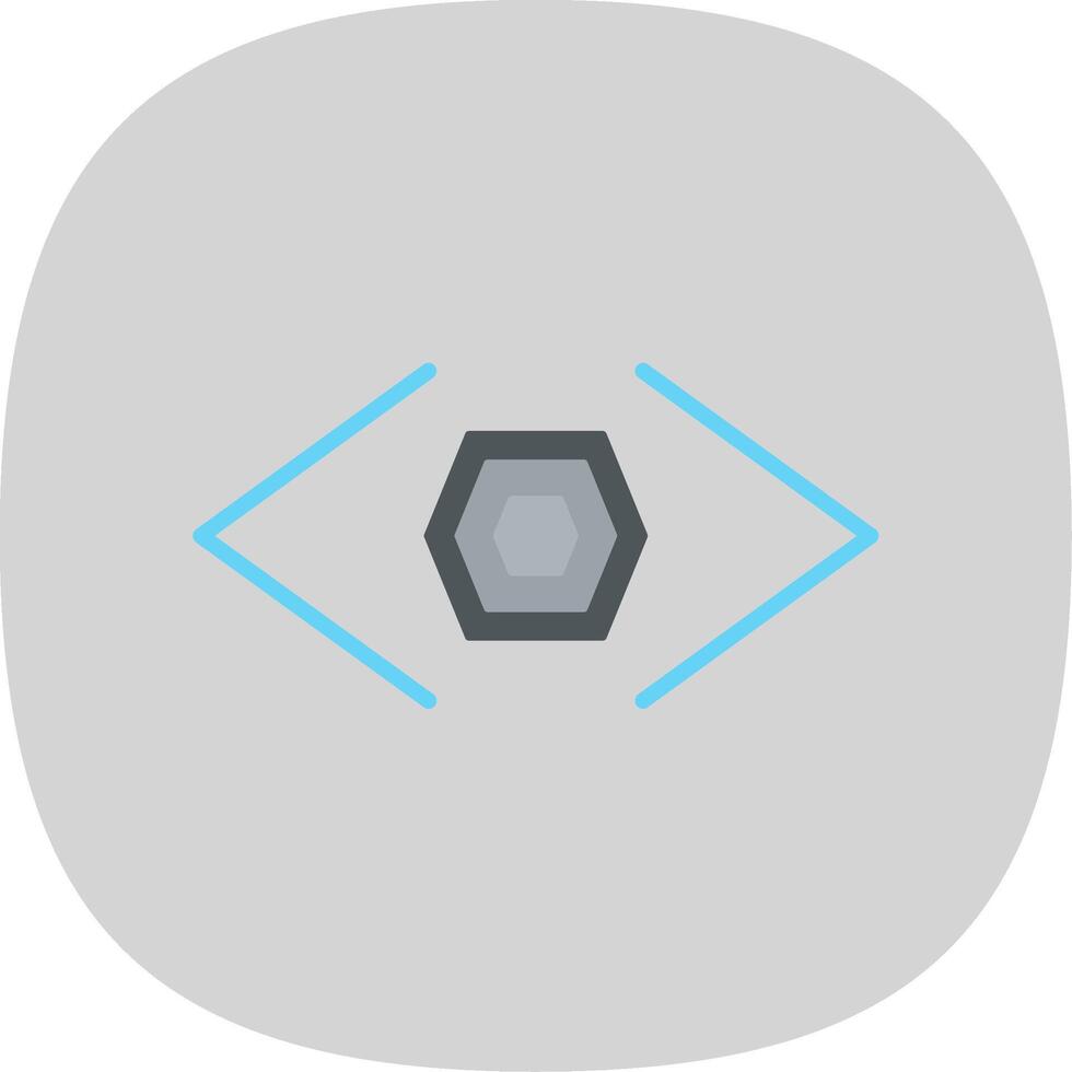 Bracket Flat Curve Icon Design vector