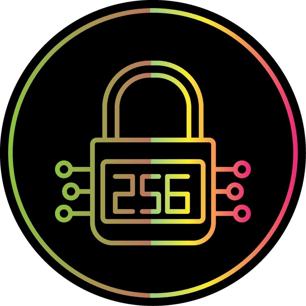 SHA 256 Line Gradient Due Color Icon Design vector