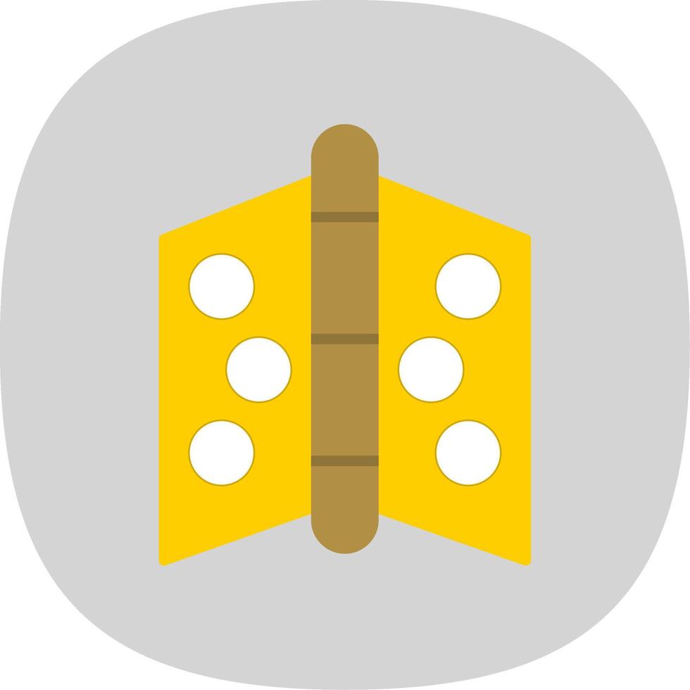 Hinge Flat Curve Icon Design vector