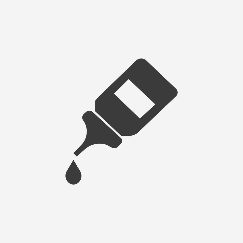 Glue icon. glue liquid symbol vector