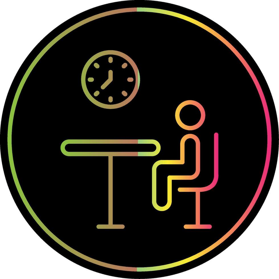 Nuclear Line Gradient Due Color Icon Design vector