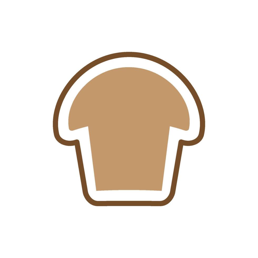 Bread slice icon design template isolated illustration vector