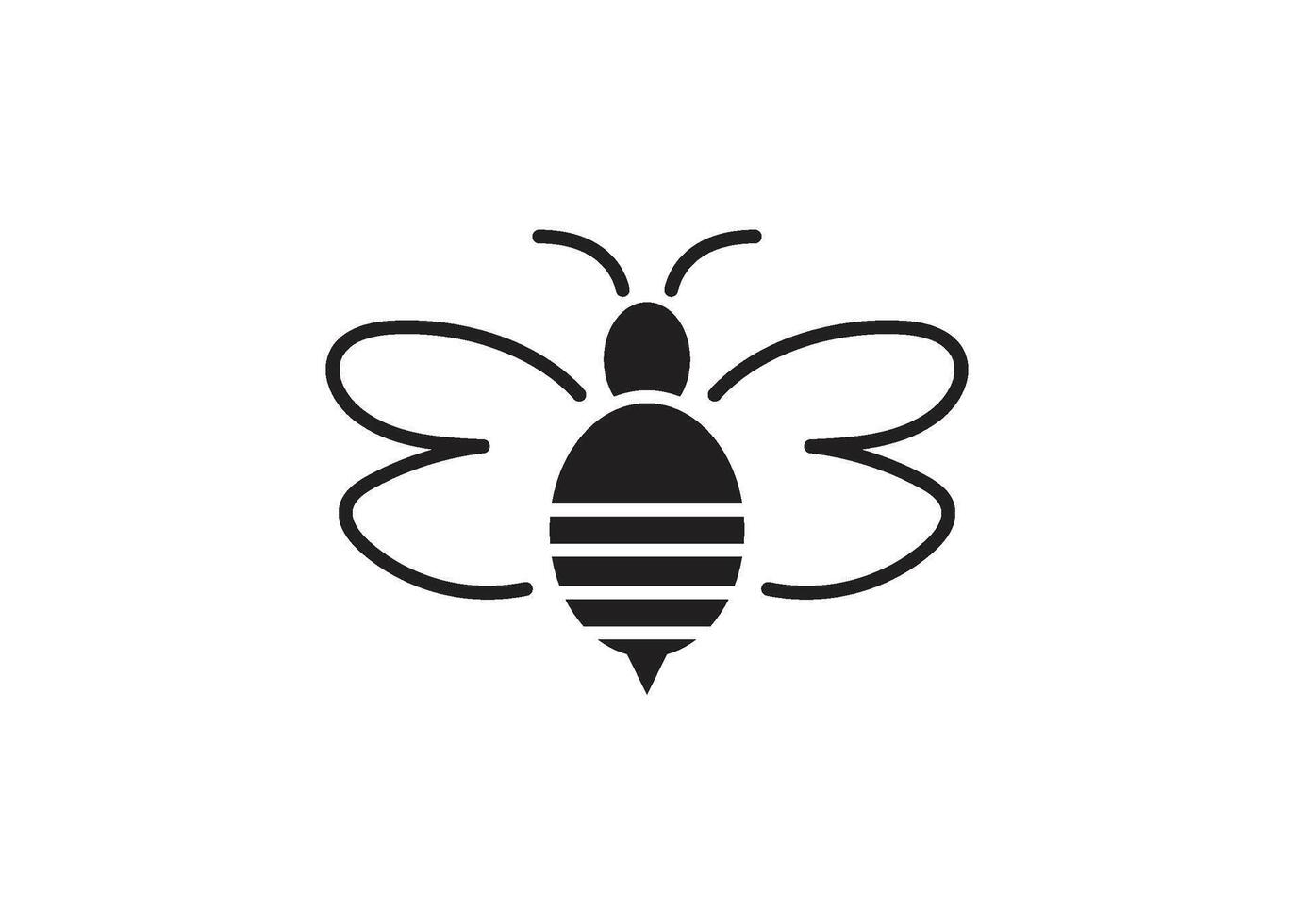 Bee icon design template isolated vector