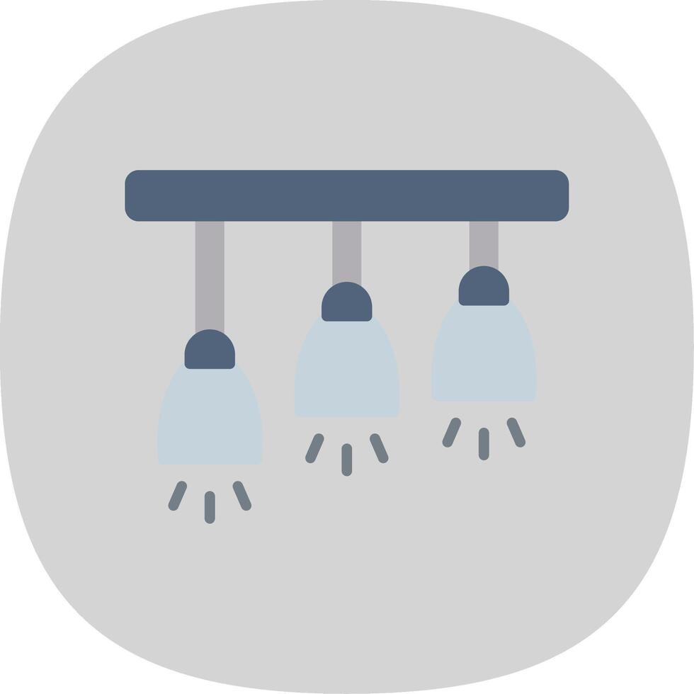 Lamp Flat Curve Icon Design vector