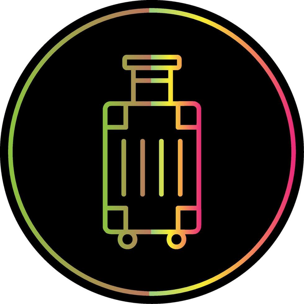 Luggage Line Gradient Due Color Icon Design vector