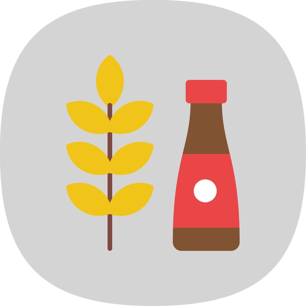 Home Brewing Flat Curve Icon Design vector