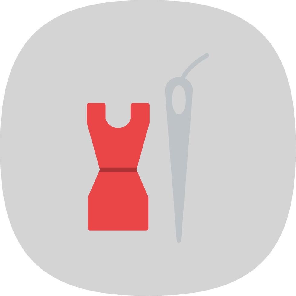 Dressmaking Flat Curve Icon Design vector