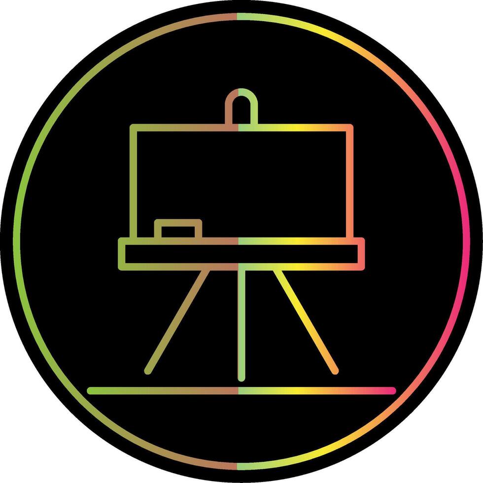 Blackboard Line Gradient Due Color Icon Design vector